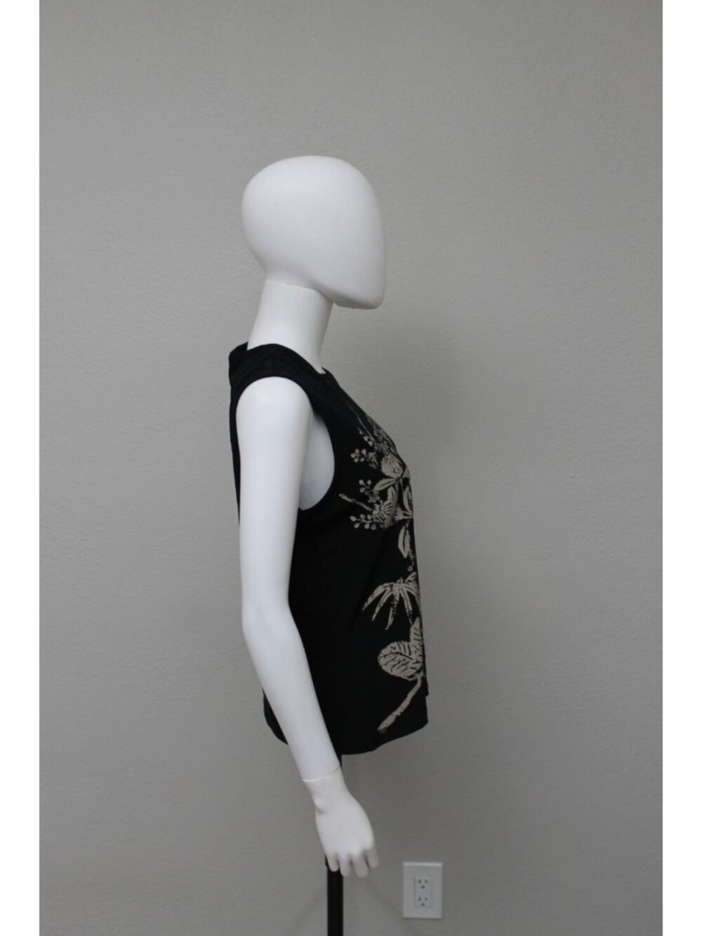 VAN HEUSEN Women Tops Blouses Black Print Size M - Picture 5 of 12